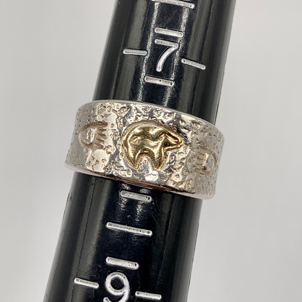 Al Joe Sterling & 14K Bear Ring